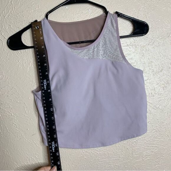 Athleta conscious floral lace crop tank top lilac - Picture 7 of 7